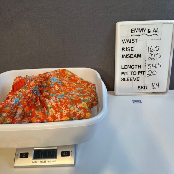 Roller Rabbit Floral Jumpsuit in Orange and Blue - Picture 14 of 14